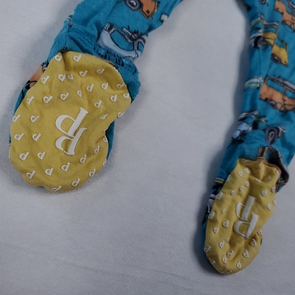 Posh Peanut Cars Bus Footed Sleeper Pajamas Footie Bamboo Newborn - Picture 12 of 12